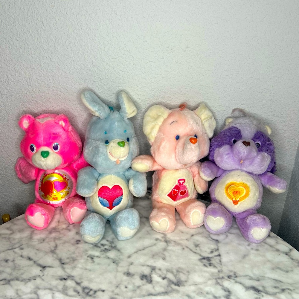 Lot of 4 Care Bears 1980s 13”
